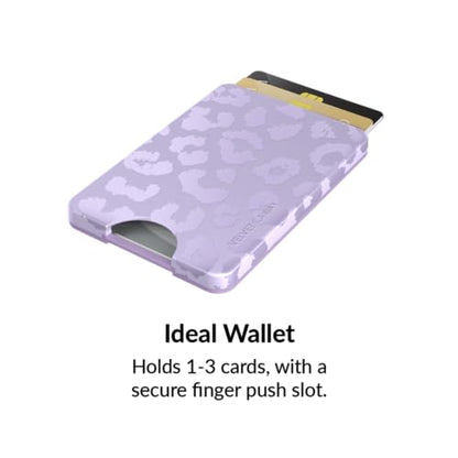 VELVET CAVIAR compatible with MagSafe Wallet - Magnetic Card Holder Wallet for iPhone 12/13/14/15 (Lilac Purple Leopard) - color: Lilac Purple Leopard