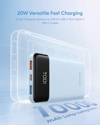 charmast Portable Charger,Fast Charging Power Bank - color: Skyblue