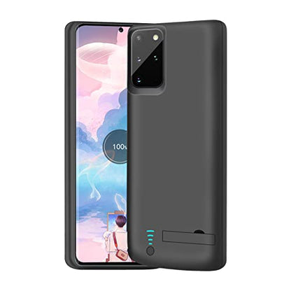 Battery Case for Samsung Galaxy S20+ Plus 5G, 5000mAh Rechargeable Extended Battery Charging Case, Add 100% Extra Juice (6.7 Inches) Black