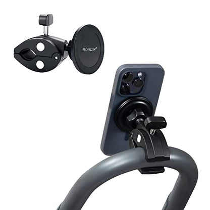 PROfezzion Gym Fitness Magnetic Phone Mount for MagSafe, Heavy Duty Clamp