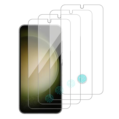 4 Pack Glass Screen Protector Compatible for Samsung Galaxy S23 / SM-S911u [9H Hardness]-HD Screen Tempered Glass, Scratch Resistant,Easy Install [Case Friendly] - size: Galaxy S23