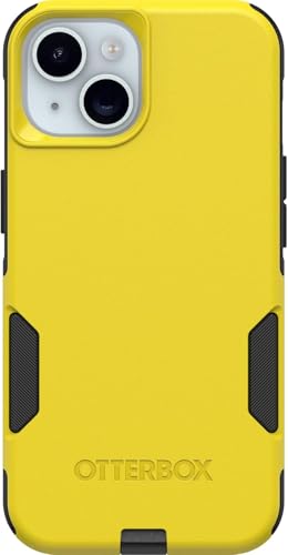 OtterBox iPhone 17e, iPhone 16e, iPhone 15, iPhone 14, & iPhone 13 Commuter Series Case - Yellow/Black, Slim & Tough, Pocket-Friendly, with Port Protection - color: Yellow/Black