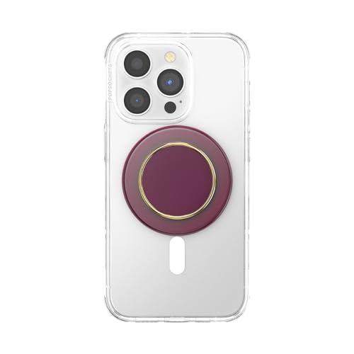 PopSockets Phone Grip for MagSafe, Magnetic Holder- Red Wine - color: Red Wine Enamel, style: MagSafe
