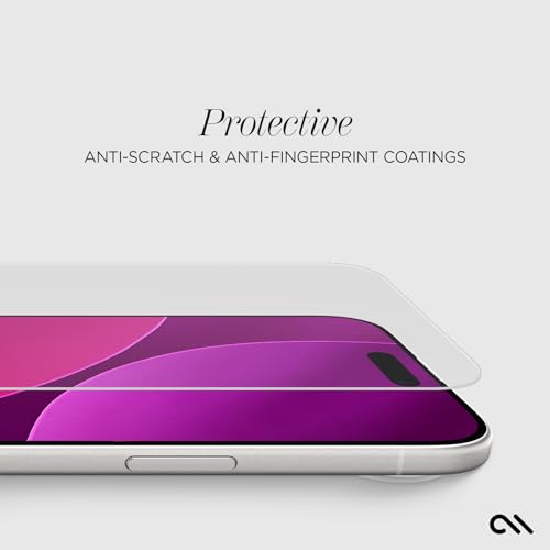 Case-Mate iPhone Air Screen Protector with Installation Tray - Clear | [Pack of 3] Durable & Anti-Scratch Tempered Glass with Touch Sensitivity - Ultra High Clarity, Case-Friendly & Easy to Apply - size: iPhone Air