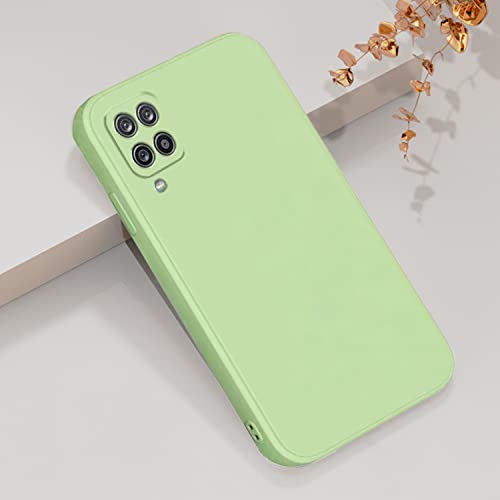 Soft Silicone Protective Case for Samsung A42 5G (Green) | Matte Soft Touch for Samsung Galaxy A42 5G Phone Case Silicone Slim Cute Anti-Fingerprint Elegant Cover Shockproof Aesthetic - color: Green