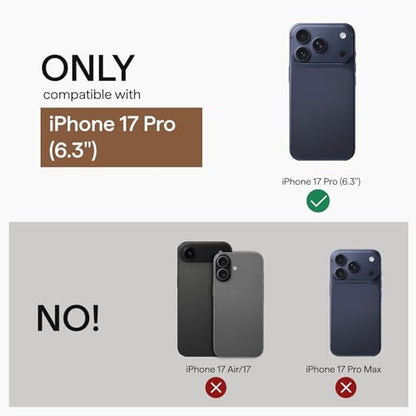 pitaka for iPhone 17 Pro Case 6.3" with Camera Control Button, Compatible with MagSafe, Ultra-Slim Case with Caseless Touch Feeling, 1500D Aramid Fiber Woven, Moonrise - color: Moonrise
