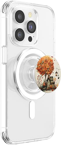 Fall Leaves Autumn Pumpkin Pattern Autumn Color Leaves PopSockets PopGrip for MagSafe - style: Magnetic PopGrip
