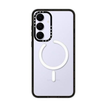 CASETiFY for Galaxy S25 FE Case - Impact Magnetic Clear Black | Wireless charging and MagSafe compatible | 8.2 ft. 4X Military Grade Drop Protection | Black - color: Clear Black, size: Galaxy S25 FE (6.7")