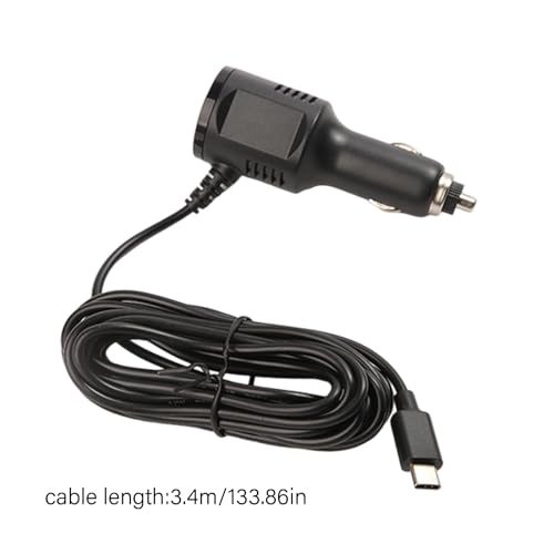 Double USB C Car Charging with Type C Cable for 12V 24V Vehicles Fast Charging Phones Tablets DashCamera