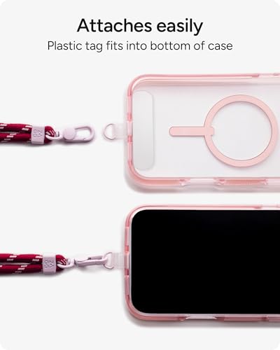 ZAGG Crossbody Lanyard for Phone Cases with Lanyard Attach Points - color: Black Cherry Red
