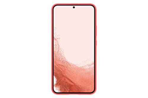 Samsung Galaxy S22+ Silicone Cover, Protective Phone Case, Soft, Sleek Protection, Slim Design, Matte Finish, US Version, Coral (EF-PS906TPEGUS)