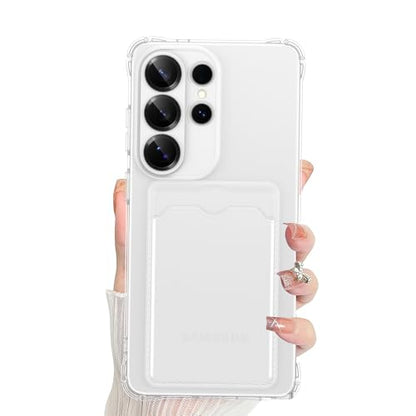 Designed for Galaxy S26 Ultra Case Clear with Card Holder, Shockproof Protective Wallet Case for Samsung Galaxy S26 Ultra (Clear) - color: Clear