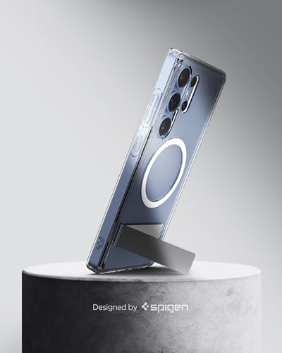 Spigen for Galaxy S25 Ultra Case, Ultra Hybrid S MagFit [Kickstand] [Compatible with MagSafe] [Fast Wireless Charging] (2025) - Clear White - size: Galaxy S25 Ultra