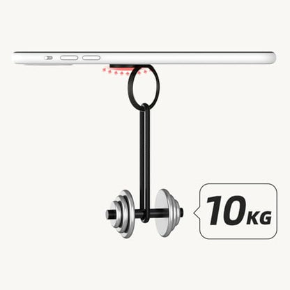 TENOC Phone Grip Sticky 360° Rotation Universal Stand Finger Ring Holder Slim Kickstand for Cell Phone Case, Black