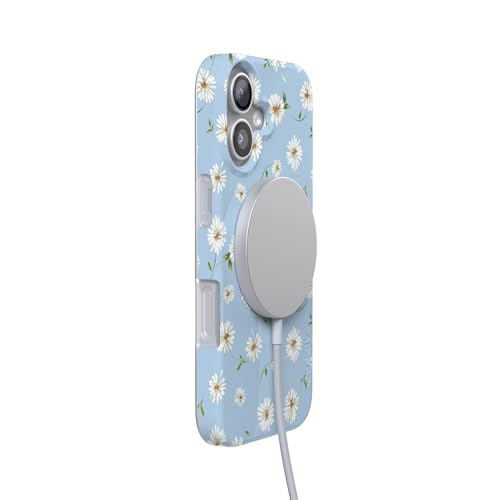 Casely iPhone 17 Case | Daisy Daydream | Baby Blue Floral | Compatible with MagSafe | Classic Ultra Slim Design - color: Daisy Daydream | Baby Blue Floral