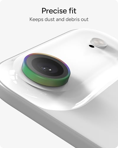 ZAGG iPhone Camera Lens Protector for iPhone Air - Iridescent, Camera Ring, Maximum Impact & Scratch Protection, Anti-Reflective Technology, Smudge-Resistant, Precise Fit, Glass Elite - color: Iridescent