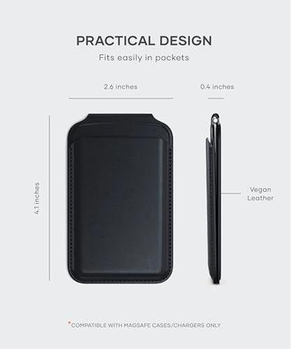Satechi MagSafe Wallet Stand, Card Holder, NFC Pass-Through - color: Jet Black
