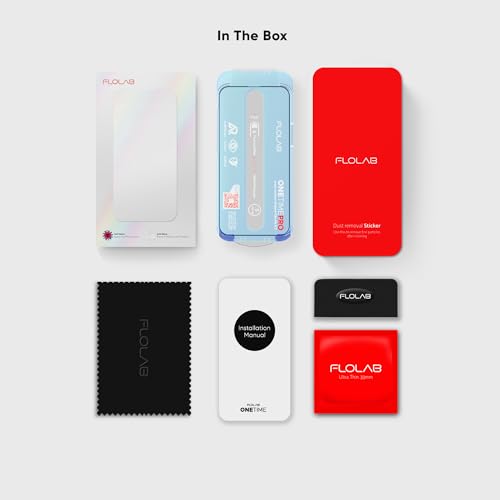 FLOLAB NanoArmour ONETIME PRO for iPhone 15 Pro Screen Protector, Anti-Reflective, Anti-Rainbow, 3D Tempered Glass, Ultra Clear, Edge Reinforced, Easy Install, Dust-Free, Scratch Resistant - size: 15 Pro