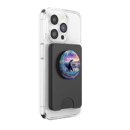 Orca Whale PopSockets PopWallet for MagSafe - style: Magnetic PopWallet