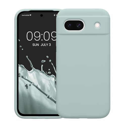 kwmobile Case Compatible with Google Pixel 8a Case - TPU Silicone Phone Cover with Soft Finish - Cool Mint - color: Cool Mint, size: Pixel 8a