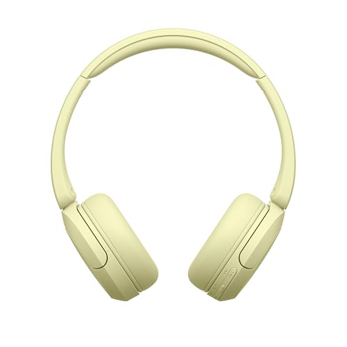 Sony WH-CH520 Wireless On-Ear Bluetooth Headphones with Mic, Butter Yellow - color: Yellow
