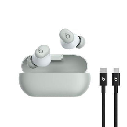Beats Solo Buds - Wireless Bluetooth Earbuds with USB-C Charging Cables (1.5) - Storm Gray - color: Storm Gray, style: Solo Buds & Cable
