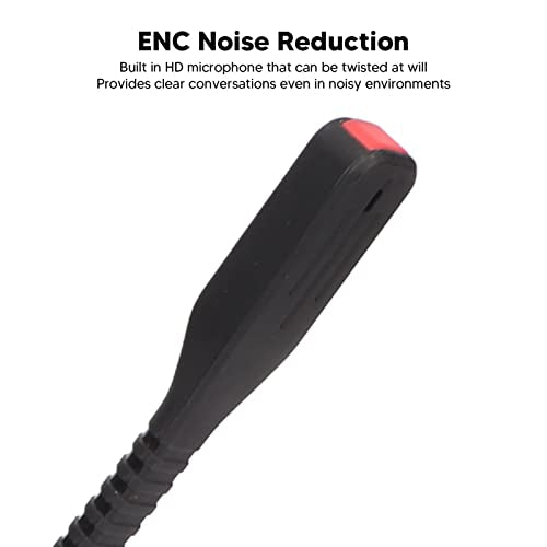 ciciglow Telephone Headset, Monaural Headset Built in HD Microphone Noise Cancellation 3.5mm Corded Communication Single Sided Ear Headphone Suitable for PC