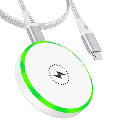 25W Magnetic Wireless Charger Fast Charging Pad for iPhone 18 Pro Max/17e - color: White