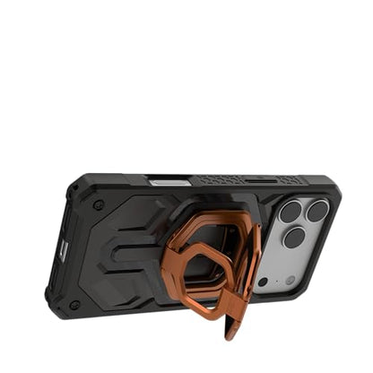 URBAN ARMOR GEAR UAG Magnetic Ring Stand Monarch Mag2 w/Built-in Bottle Opener - Ultra-Strong Double Magnet MagSafe Compatible Metal Phone Ring Grip 360 Rotation Kickstand, Burnt Orange