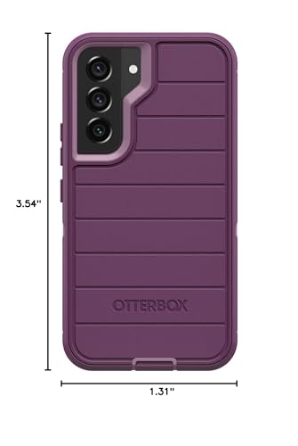 OtterBox Defender Series Case for Samsung Galaxy S22 (Only) - Holster Clip Included - Microbial Defense Protection - Non-Retail Packaging - Happy Purple - color: Happy Purple