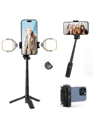 ULANZI JJ02 Selfie Stick Tripod, Portable Pocket Size Phone Tripod Holder - color: Matte