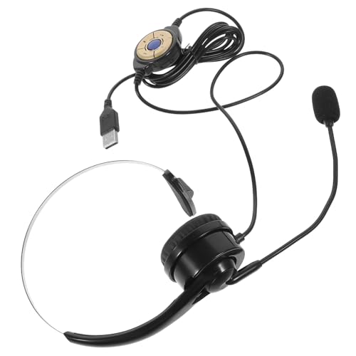BESPORTBLE Single Ear Telephone Headset with Mic, Wired Gaming Headphone