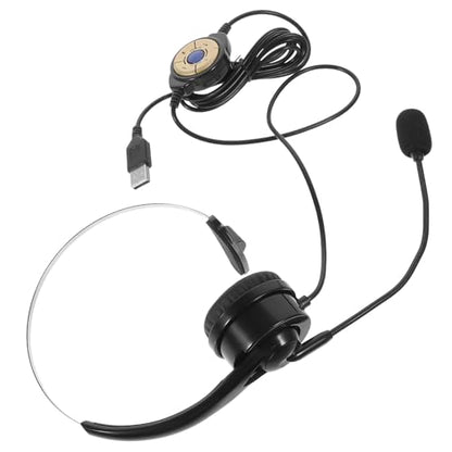 BESPORTBLE Single Ear Telephone Headset with Mic, Wired Gaming Headphone