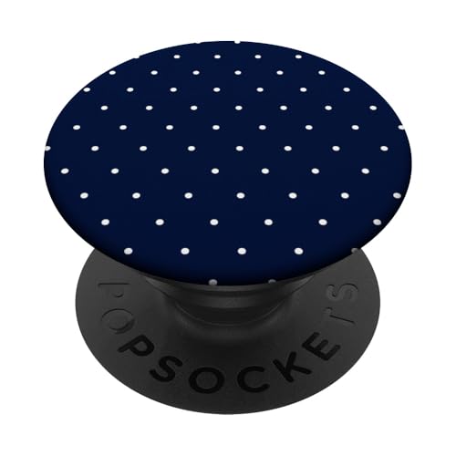Navy Blue Polka Dot PopSockets Adhesive PopGrip - style: Adhesive PopGrip