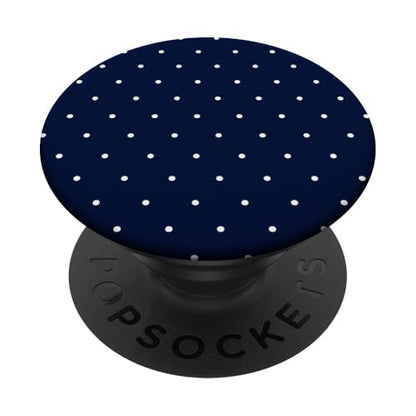 Navy Blue Polka Dot PopSockets Adhesive PopGrip - style: Adhesive PopGrip