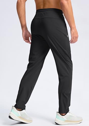 G Gradual Men's 30"/32"/34"/36" Inseam Tall Sweatpants with Zipper Pockets - color: Black, size: Small