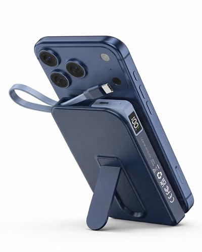 for Magsafe Power Bank iPhone, Magnetic Portable Charger 10000mAh - color: Blue