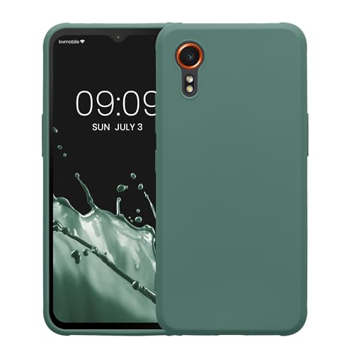 kwmobile Case Compatible with Samsung Galaxy Xcover7 Case - Soft Slim Protective TPU Silicone Cover - Forest Green - color: forest green