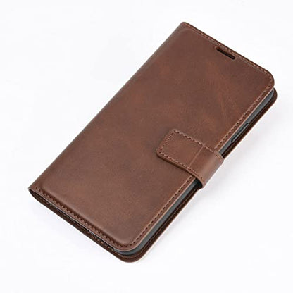 Flip Case for Samsung A03S Wallet PU Leather Magnetic Protective Cellphone Case for Samsung Galaxy A02S A025M A03S A037M Folio Book Cover with Stand (Brown) - color: Brown