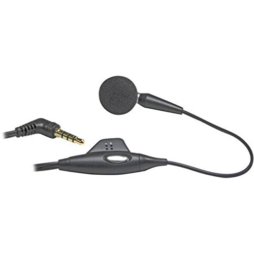 Headset Mono 3.5mm Hands-Free Earphone Single Earbud Headphone Earpiece w Mic Wired [Black] for AT&T Samsung Galaxy Express 3 - AT&T Samsung Galaxy Express Prime - AT&T Samsung Galaxy J3 (2016)