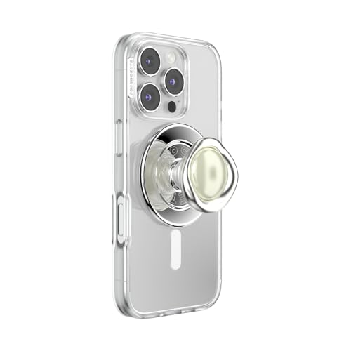 PopSockets Phone Grip for MagSafe, Magnetic Holder- Silver Eye - color: Eye of the Beholder Silver, style: MagSafe