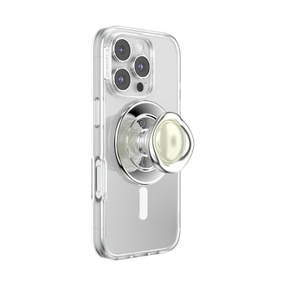 PopSockets Phone Grip for MagSafe, Magnetic Holder- Silver Eye - color: Eye of the Beholder Silver, style: MagSafe
