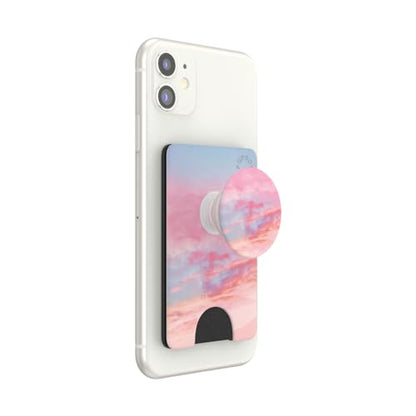 PopSockets Adhesive Phone Wallet with Grip- Pink Clouds - color: Pink Clouds, style: Adhesive