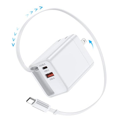 for Samsung S26 Ultra Retractable Charger Block for Samsung Galaxy A37 A57