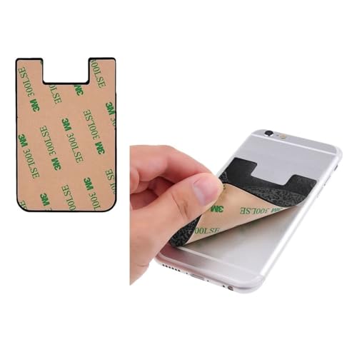Phone Card Holder Black Leopard Slim Leather Phone Card Holder Adhesive Pocket Credit Card Sleeves Sticker for Back Of Smartphone Cheetah Animal Phone Accessories - color: Leopard