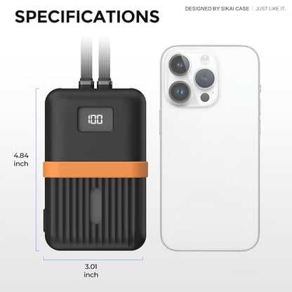 Silicone Case for Anker Zolo Power Bank 2025(20,000mAh 45W/30W) A1689/A1681 Protective Cover with Lanyard Hole, Compact | Tactile Grip | Impact Protection for Daily Use & Travel, Case Only (Black)