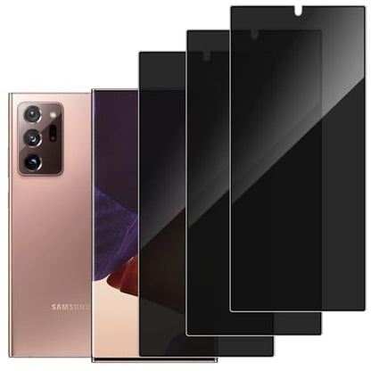Privacy Screen Protector Tempered Glass for Samsung Galaxy Note 20 Ultra - Scratch Resistant Protective Film - Easy Installation Edge to Edge Protection - Bubble Free - size: Galaxy Note 20 Ultra