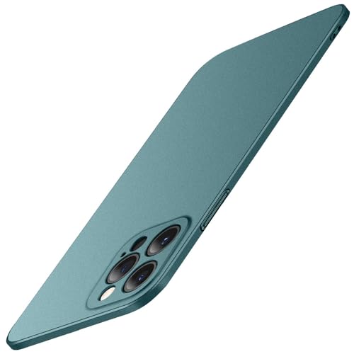 Casechics Compatible with iPhone Case,Luxury Matte Hard PC Slim Fit Ultra Thin Lightweight Camera Lens Protection Soft Shockproof Cover Phone Case (Green, iPhone 15 Pro Max) - color: Green, size: iPhone 15 Pro Max