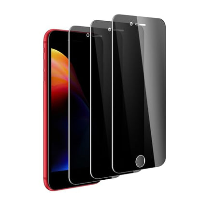 3 Pack Privacy Screen Protector for iPhone 7 Plus/8 Plus, 9H Hardness Double Shatterproof Anti-Spy Tempered Glass Film, Easy Installation, Case-Friendly - size: iPhone 7 Plus/8 Plus