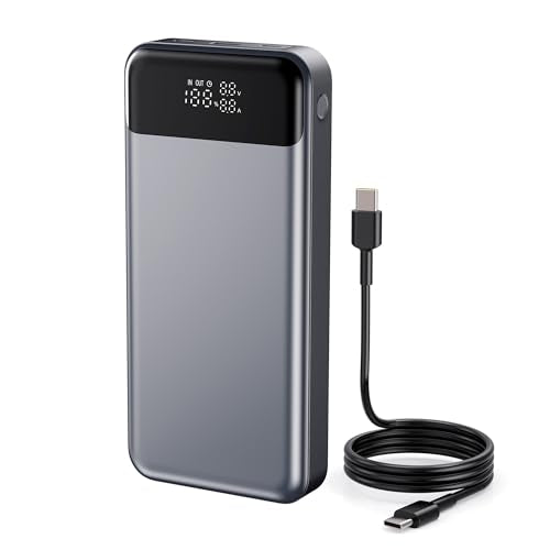 24,000mAh 280W Laptop Power Bank, PD 3.1 Portable Charger with Smart Display, 3-Port USB C Battery Pack for MacBook Pro/Air, iPhone 16/15/14/13 Series, iPad and More, Flight-Approved for Travel